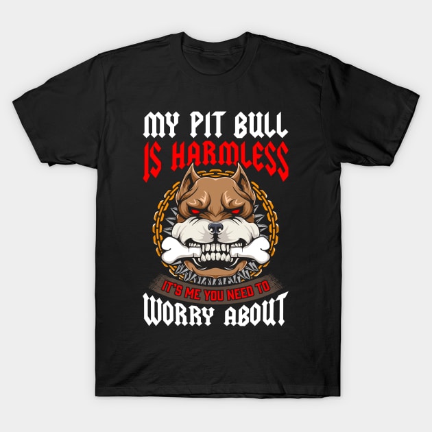 Pitbull Men Funny T-Shirt by PixelArt